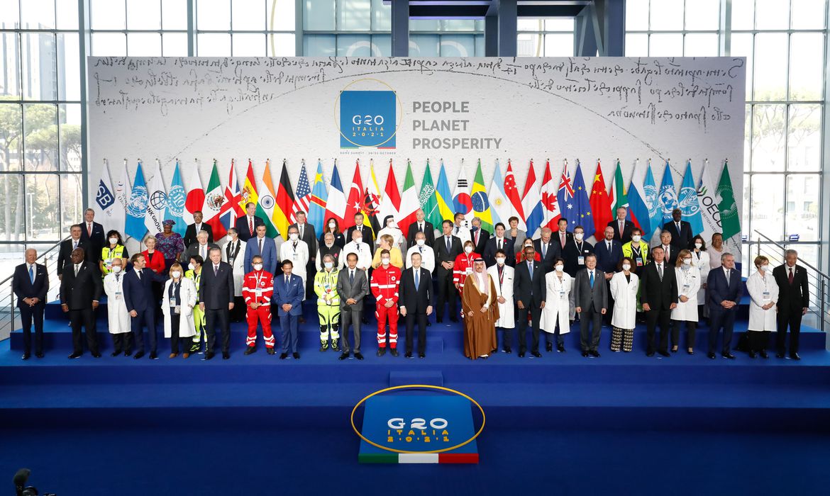 Fotografia Oficial com os Chefes de Delegação do G20.
Foto: Alan Santos/PR
