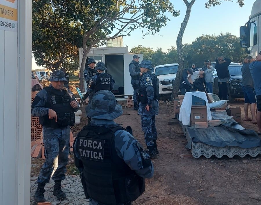 Tentativa invasão de terra fazenda em Ribeirão Cascalheira