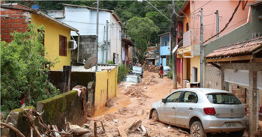 temporais no litoral de São Paulo