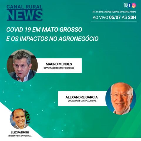 Assista na íntegra ao Canal Rural News: Covid-19 em Mato Grosso e os impactos no agro