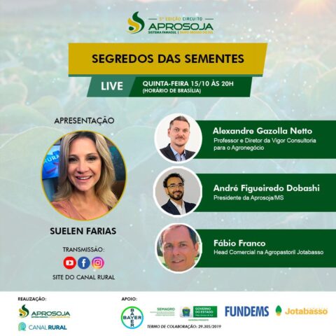 AO VIVO -  A hora certa do plantio da soja e a importância na qualidade das sementes