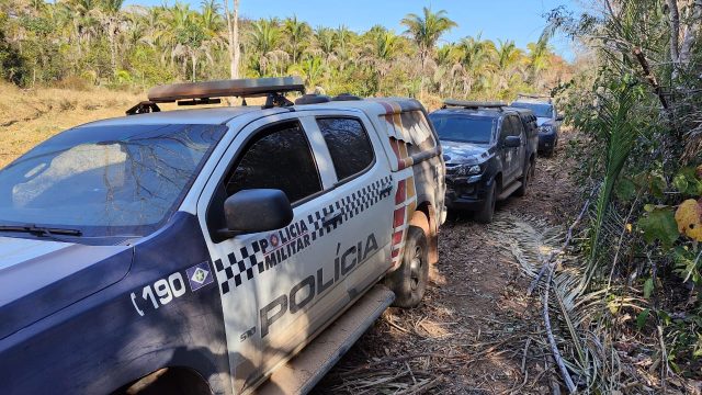 Invasão de terra em Nossa Senhora do Livramento Mato Grosso foto Policia Militar