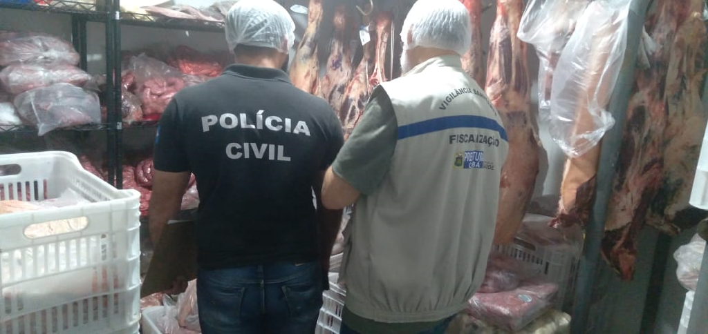 PJC e Vigilância Sanitária de Cuiabá apreendem mais de 825 quilos de carne imprópria para consumo