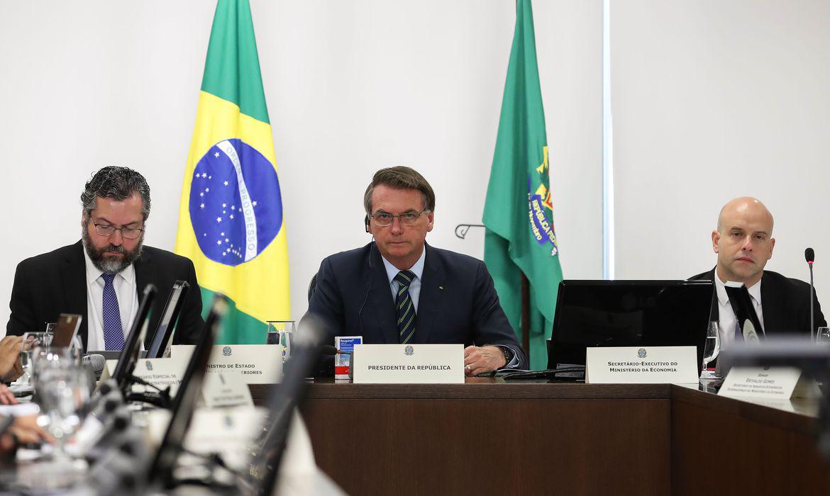 Videoconferência dos líderes do G20 Bolsonaro