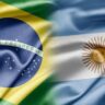 bandeiras do Brasil e Argentina, fronteira