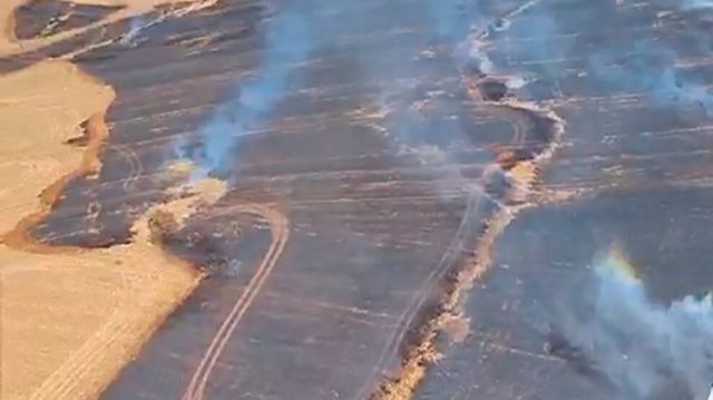 incêndio em lavoura em sorriso foto só notícias