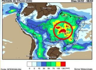 Previsão do tempo indica chuvas com mais de 300 milímetros; saiba onde