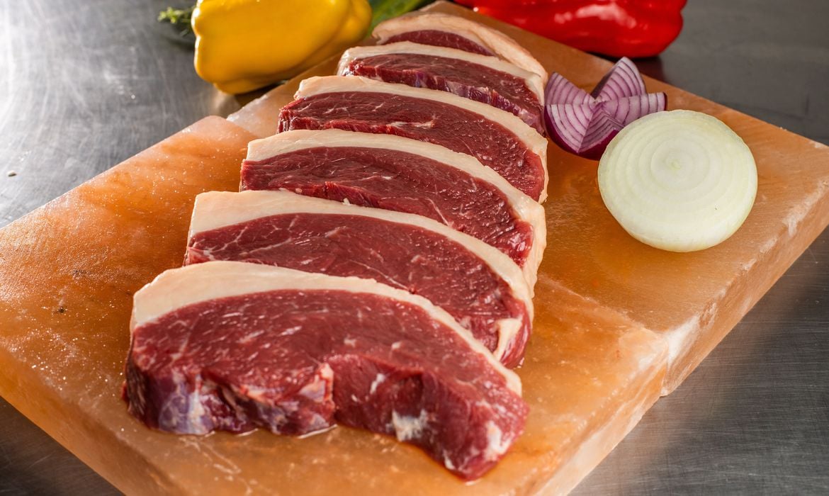 Corte de carne especial, Picanha fatiada., carne vermelha, abates