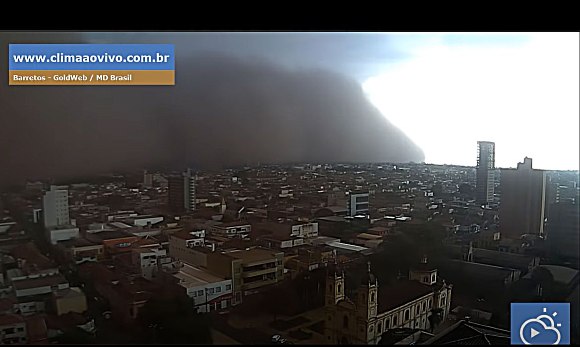 Tempestade de areia atinge cidades de São Paulo. Foto: Reprodução/Agência Brasil
